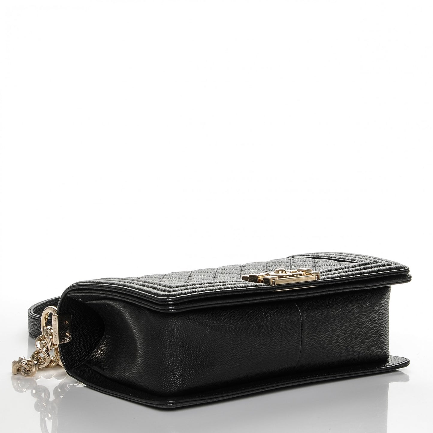 Caviar Quilted Medium Boy Flap Black