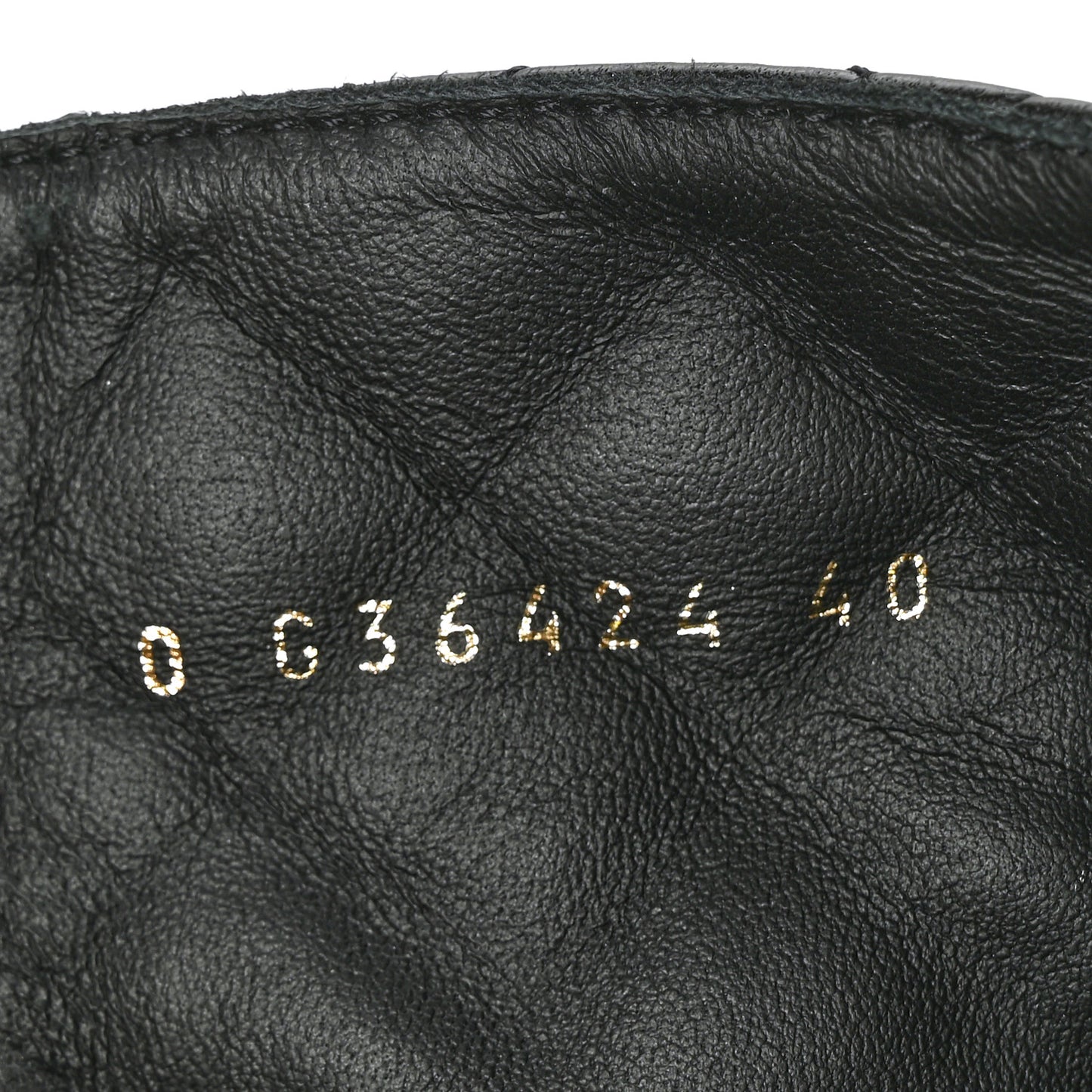 Shiny Calfskin Quilted Lace Up Combat Boots 40 Black