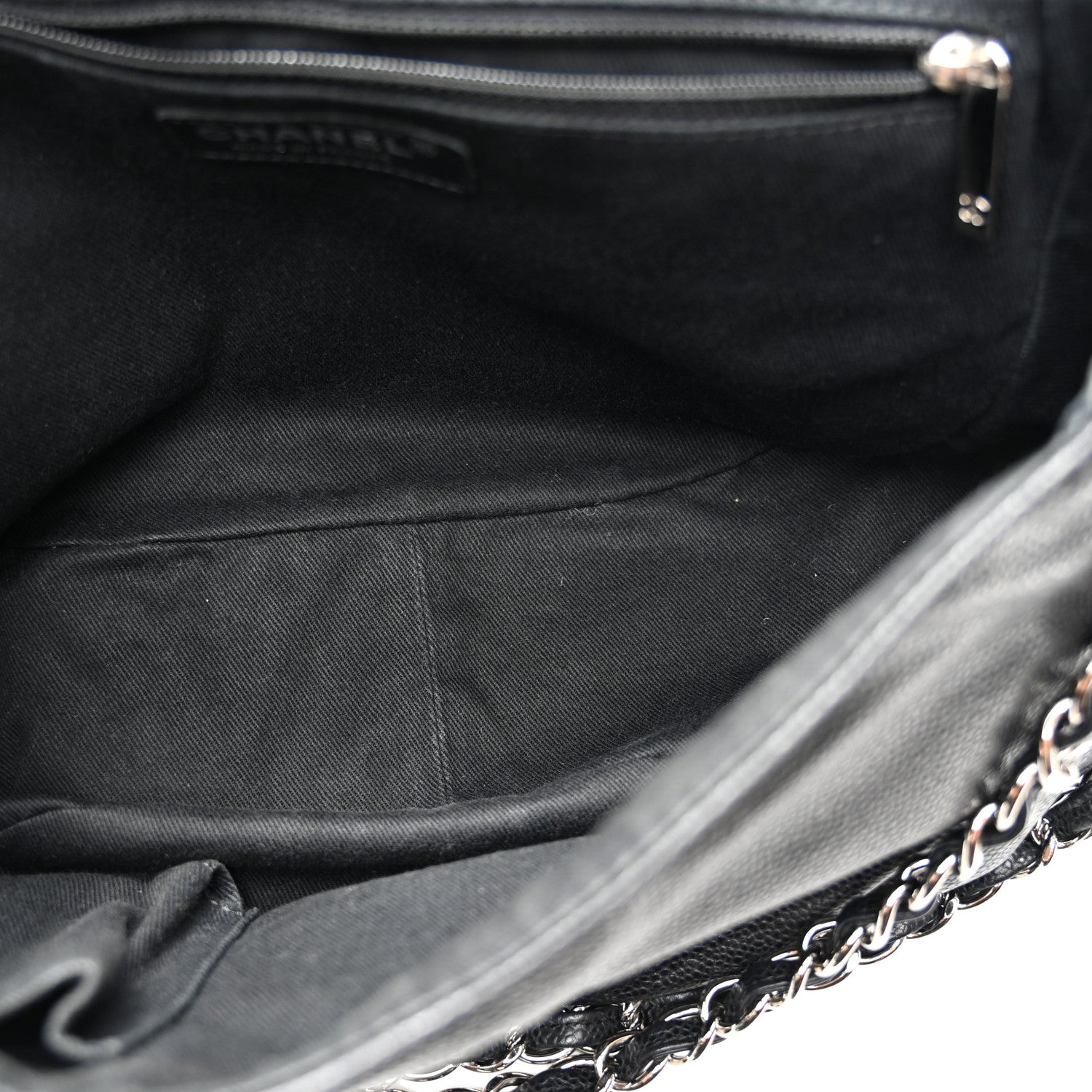 Chanel Caviar Half Moon Large Flap Black 5 of 10