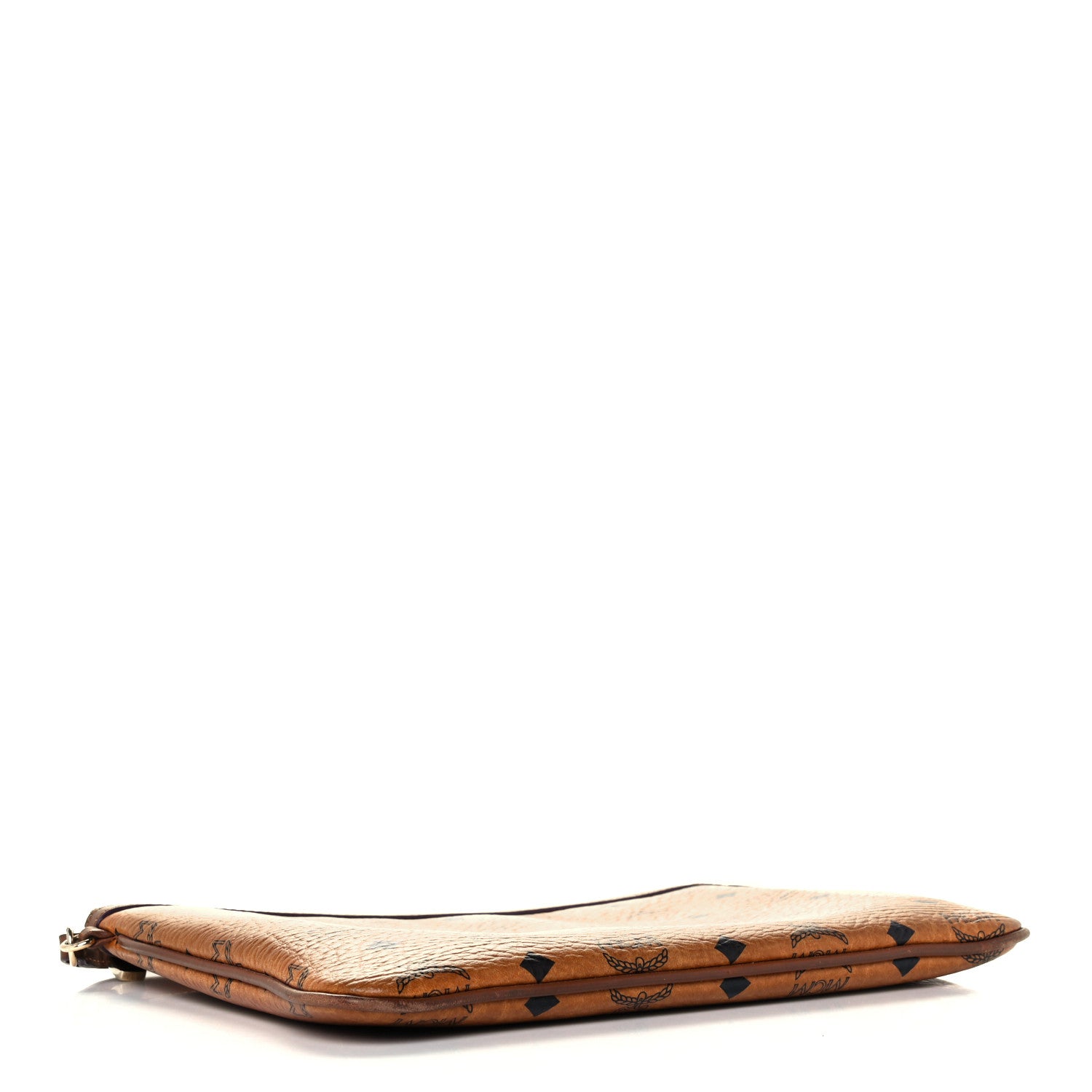 MCM Visetos Liz Shopper Tote Pouch Cognac 4 of 13