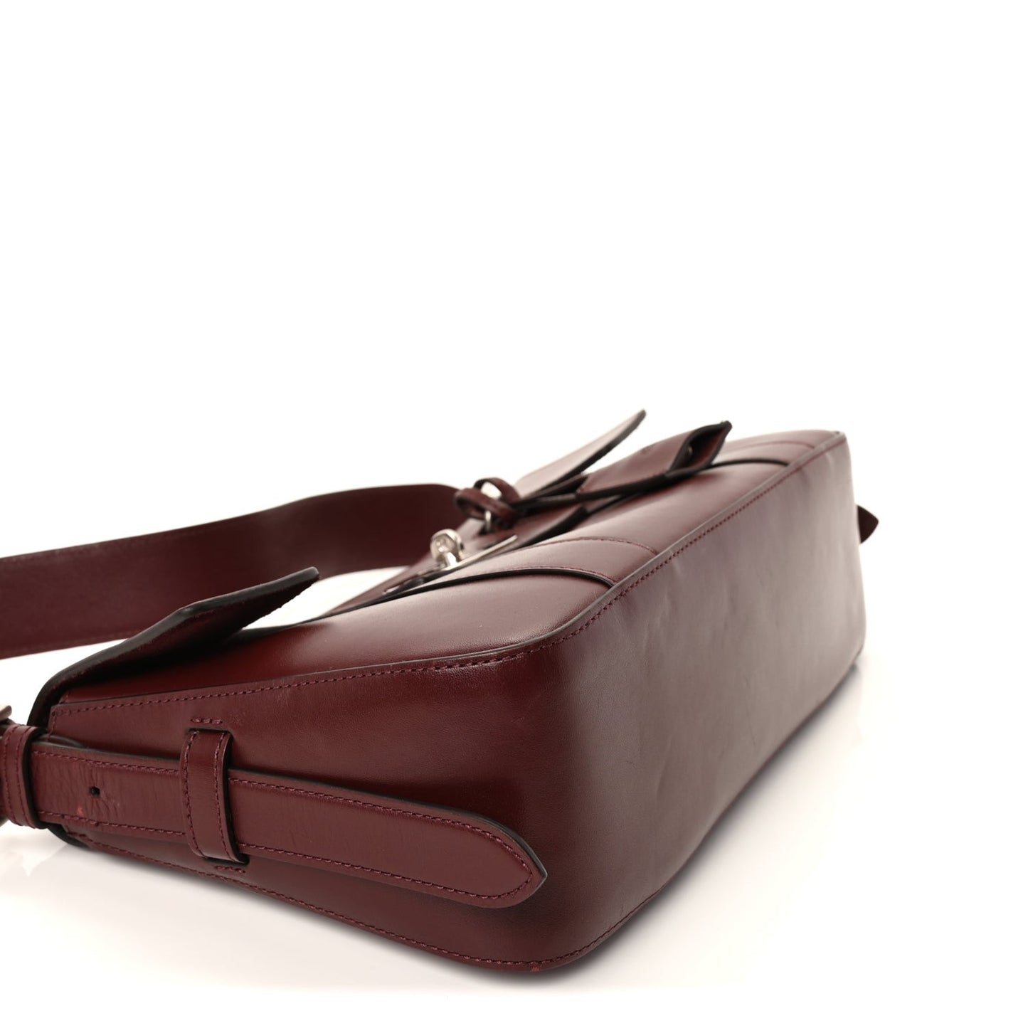 Shiny Smooth Calfskin East West Bayswater  Black Cherry