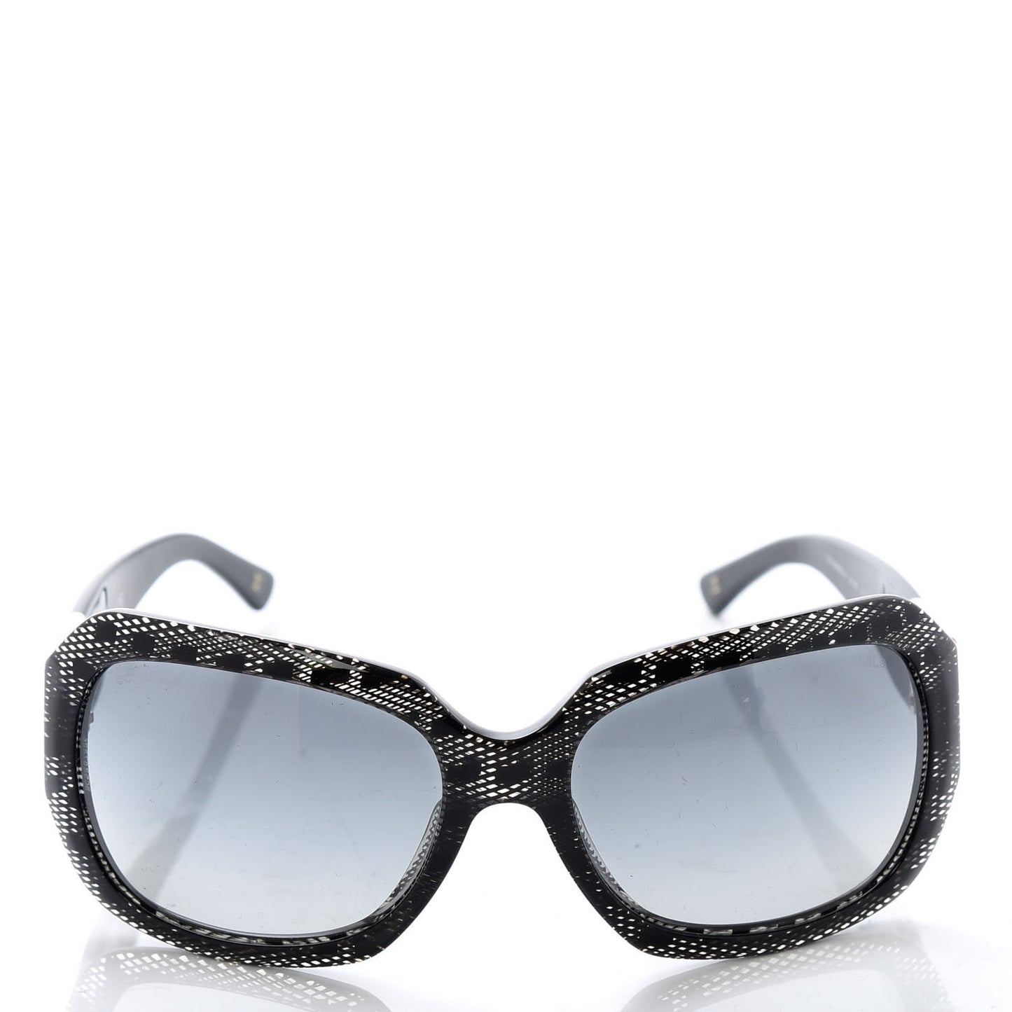 Acetate CC Lace Effect Sunglasses 5146 Black White