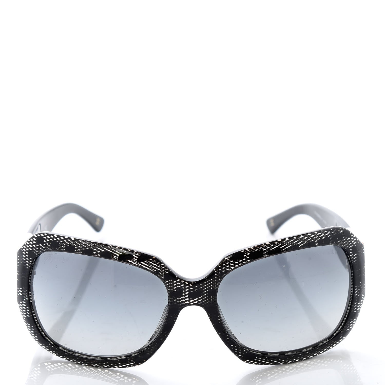 Chanel Acetate CC Lace Effect Sunglasses 5146 Black White 2 of 8