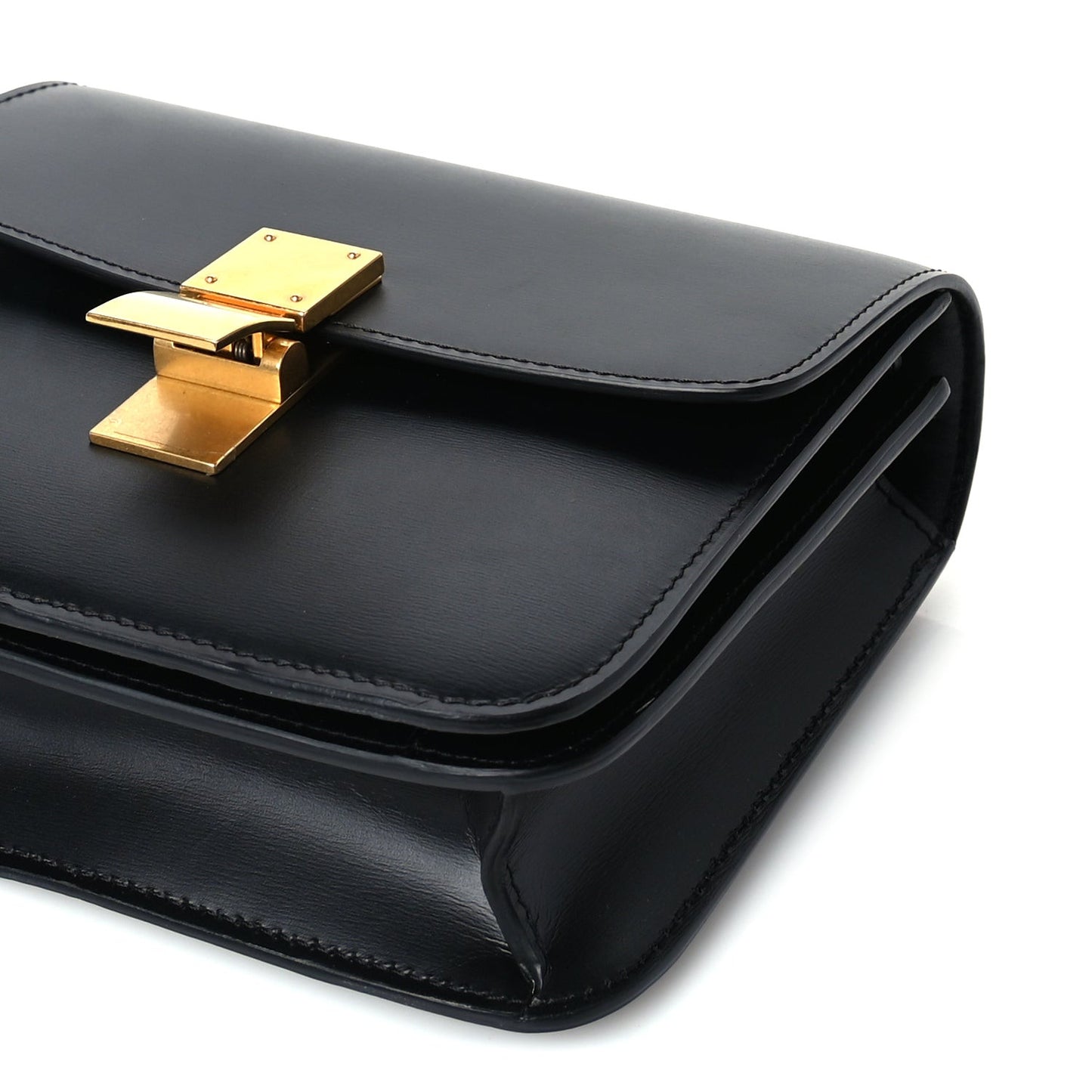 Box Calfskin Teen Classic Box Flap Bag Black