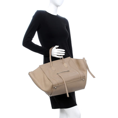 Celine Supple Calfskin Medium Phantom Luggage Beige 2 of 17