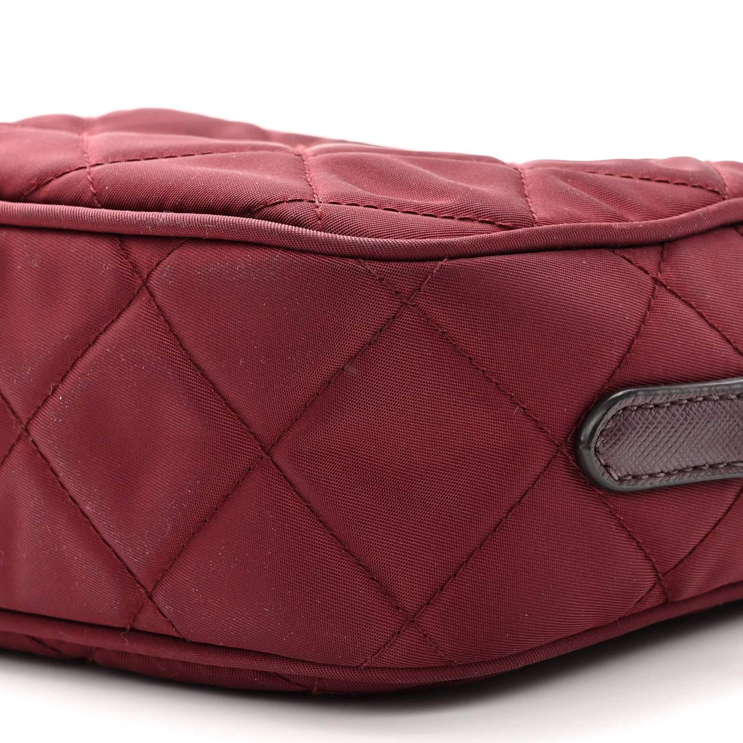 Prada Nylon Tessuto Impuntu Quilted Crossbody Bag Granato 10 of 10