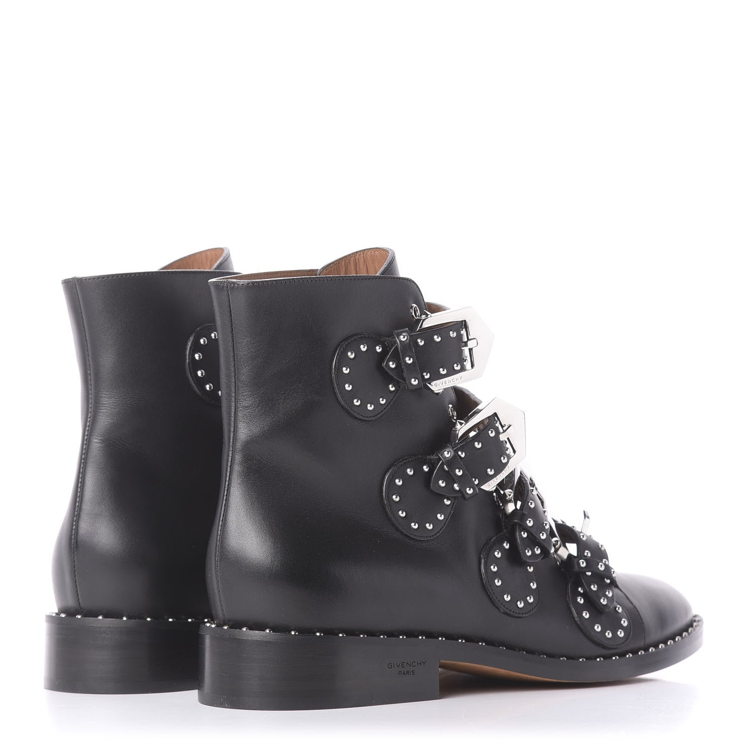 Givenchy Calfskin Studded Prue Buckle Bootie 39.5 Black 4 of 13
