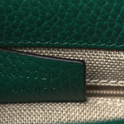 Gucci Dollar Calfskin Interlocking G Crossbody Bag Emerald 7 of 10
