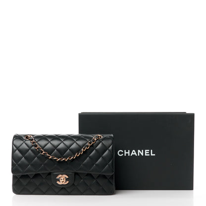 Chanel Lambskin Quilted Medium Double Flap Black 12 of 12