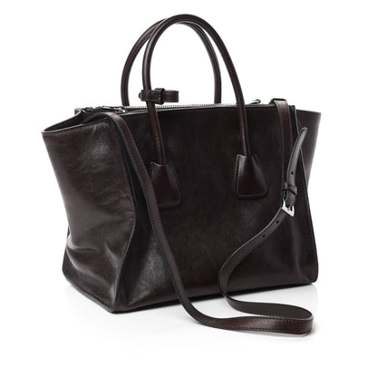 Prada Glace Calfskin Twin Pocket Tote Moro 3 of 16