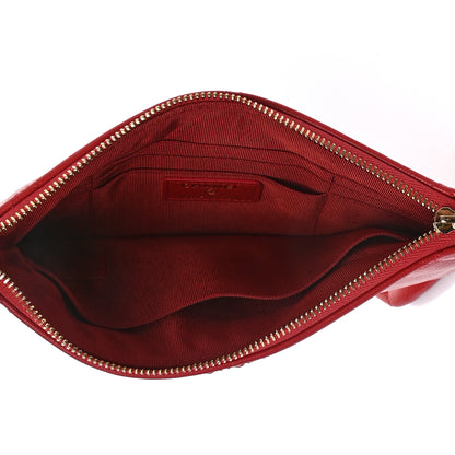 Chanel Shiny Goatskin Quilted Small Chanel 19 Pouch Red 5 of 7
