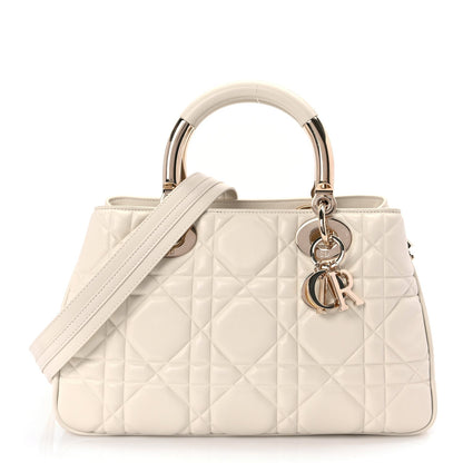 Christian Dior Calfskin Cannage Medium The Lady 95.22  White 1 of 8