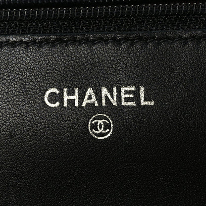 Chanel Lambskin Quilted Wallet On Chain WOC Black 5 of 9