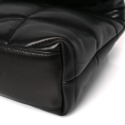 Saint Laurent Lambskin Quilted Toy Loulou Puffer Monogram Chain Satchel Black 9 of 10