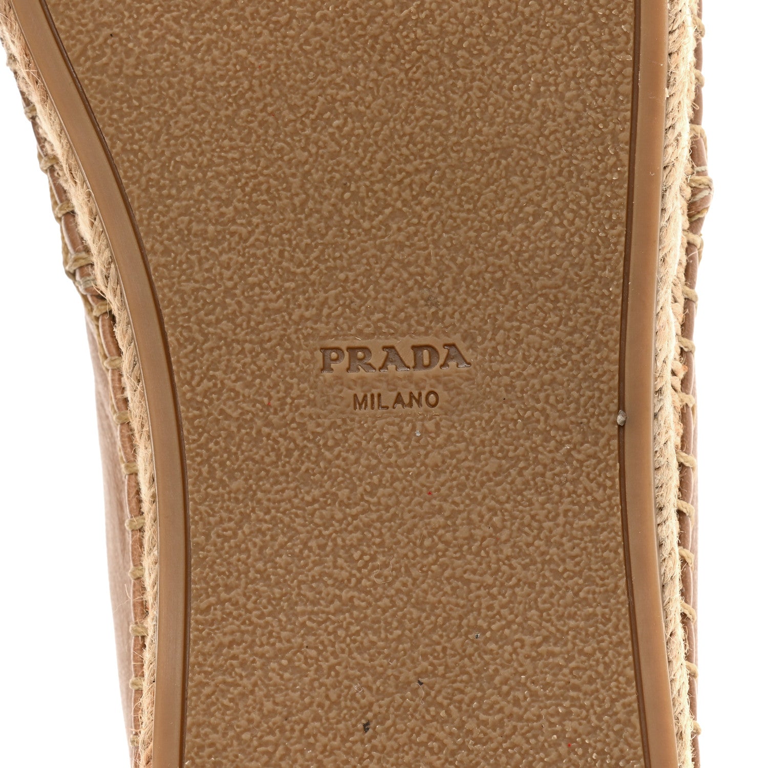 Prada Nappa Logo Cap Toe 20mm Espadrilles 38.5 Beige 6 of 14