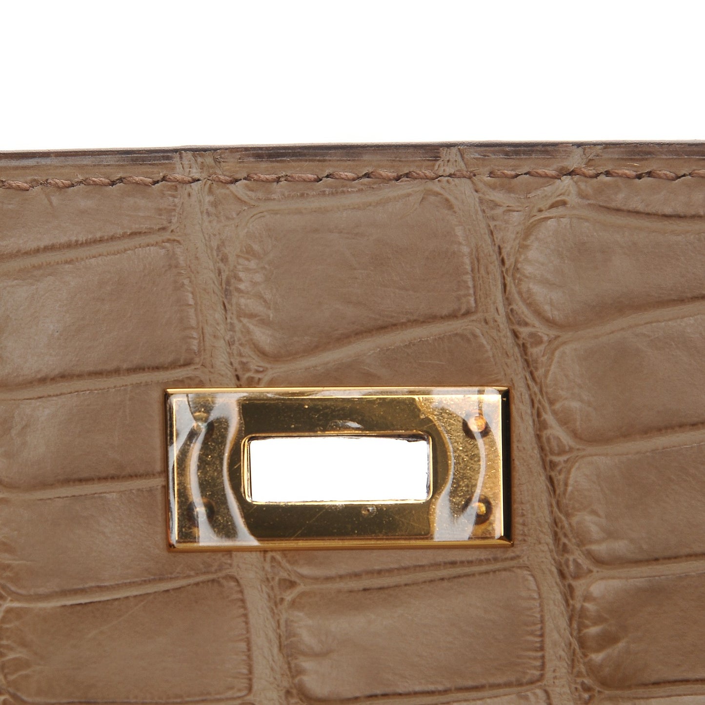 Matte Alligator Kelly Pochette Poussiere