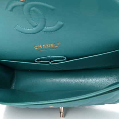 Chanel Iridescent Calfskin Quilted Medium Double Flap Green 4 of 5