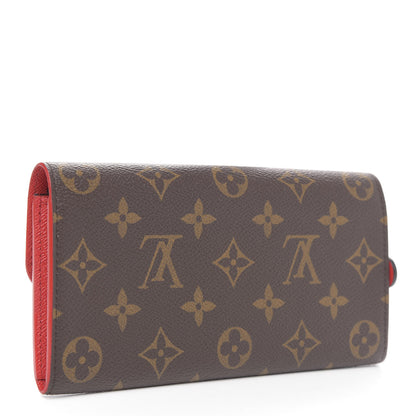 Louis Vuitton Monogram Bloom Flower Emilie Wallet Rouge 3 of 7