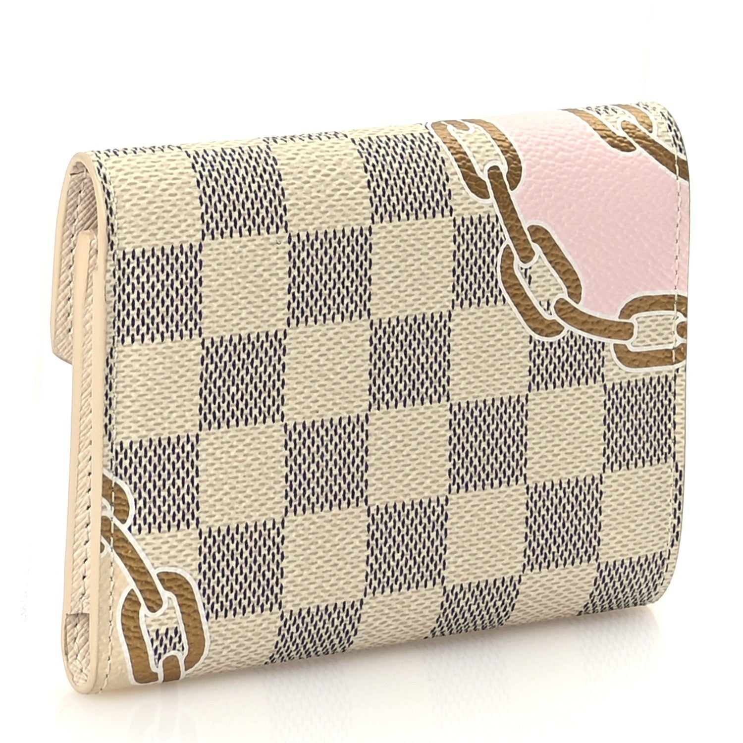 Louis Vuitton Damier Azur Nautical Victorine Wallet Gold Damier Azur 3 of 7