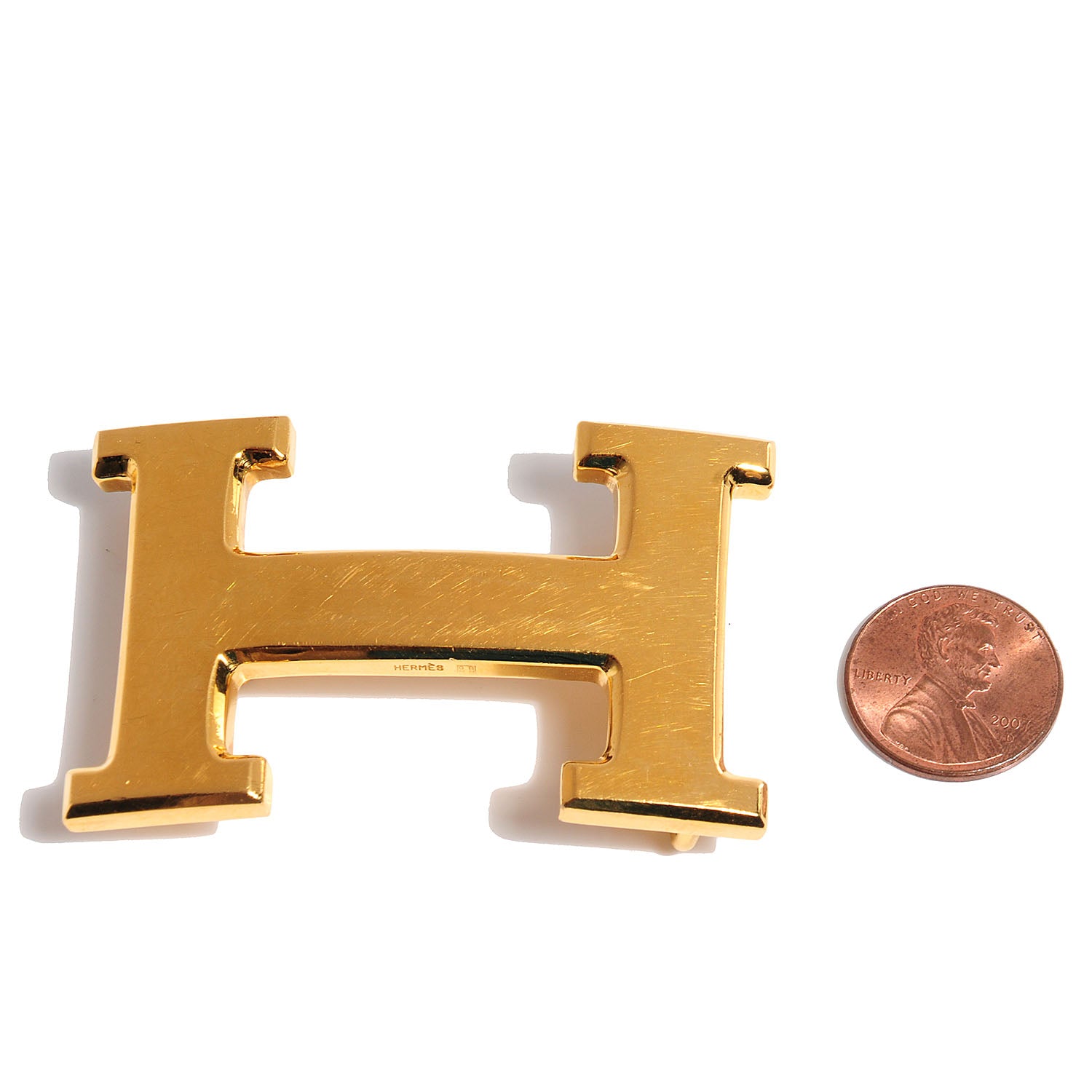 Hermes Polished Constance 32mm H Belt Buckle Gold Plated 2 of 4