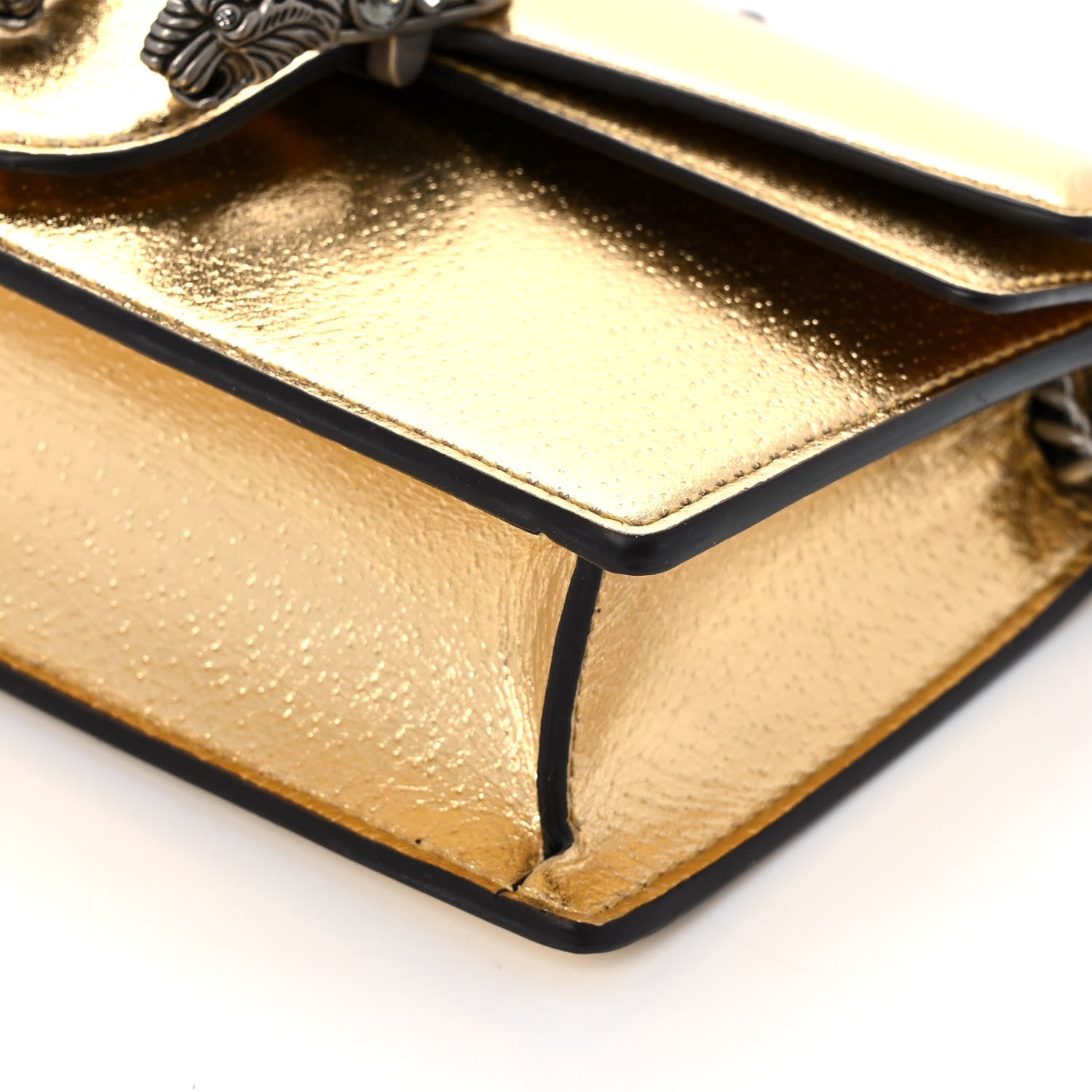 Gucci Metallic Calfskin Super Mini Dionysus Shoulder Bag Gold 9 of 9