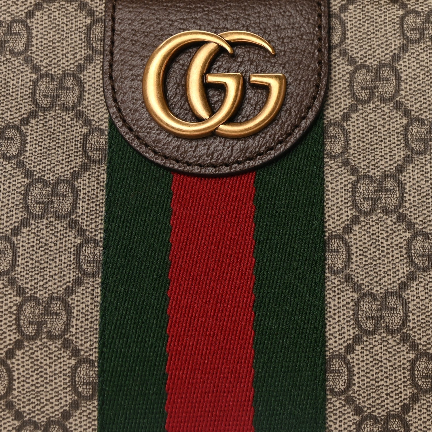 Gucci GG Supreme Monogram Web Small Ophidia Half Moon Hobo Brown 6 of 8