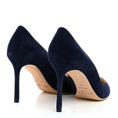 Jimmy Choo Suede Romy 100 Pumps 39 Dark Blue 4 of 7