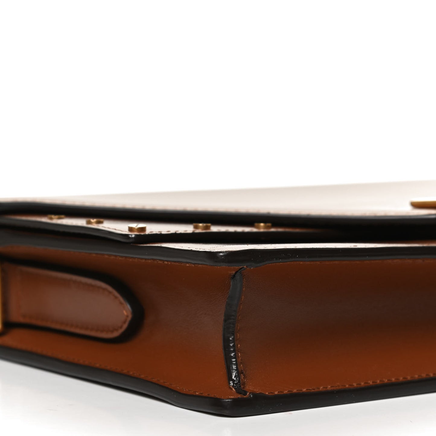 Calfskin Medium Margaux Shoulder Bag Brick Ebony