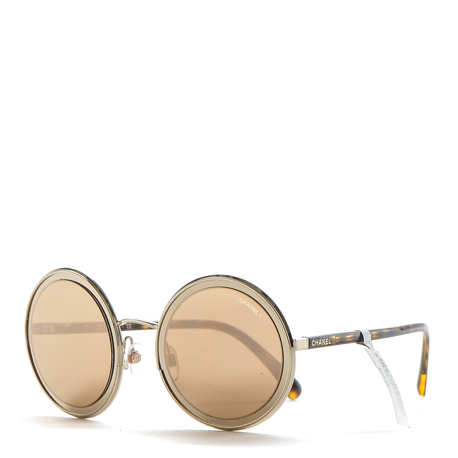 Chanel Round Mirror Sunglasses 4226 Pale Gold 1 of 7
