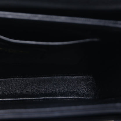 Saint Laurent Box Calfskin Monogram Medium Solferino Satchel  Black 4 of 8