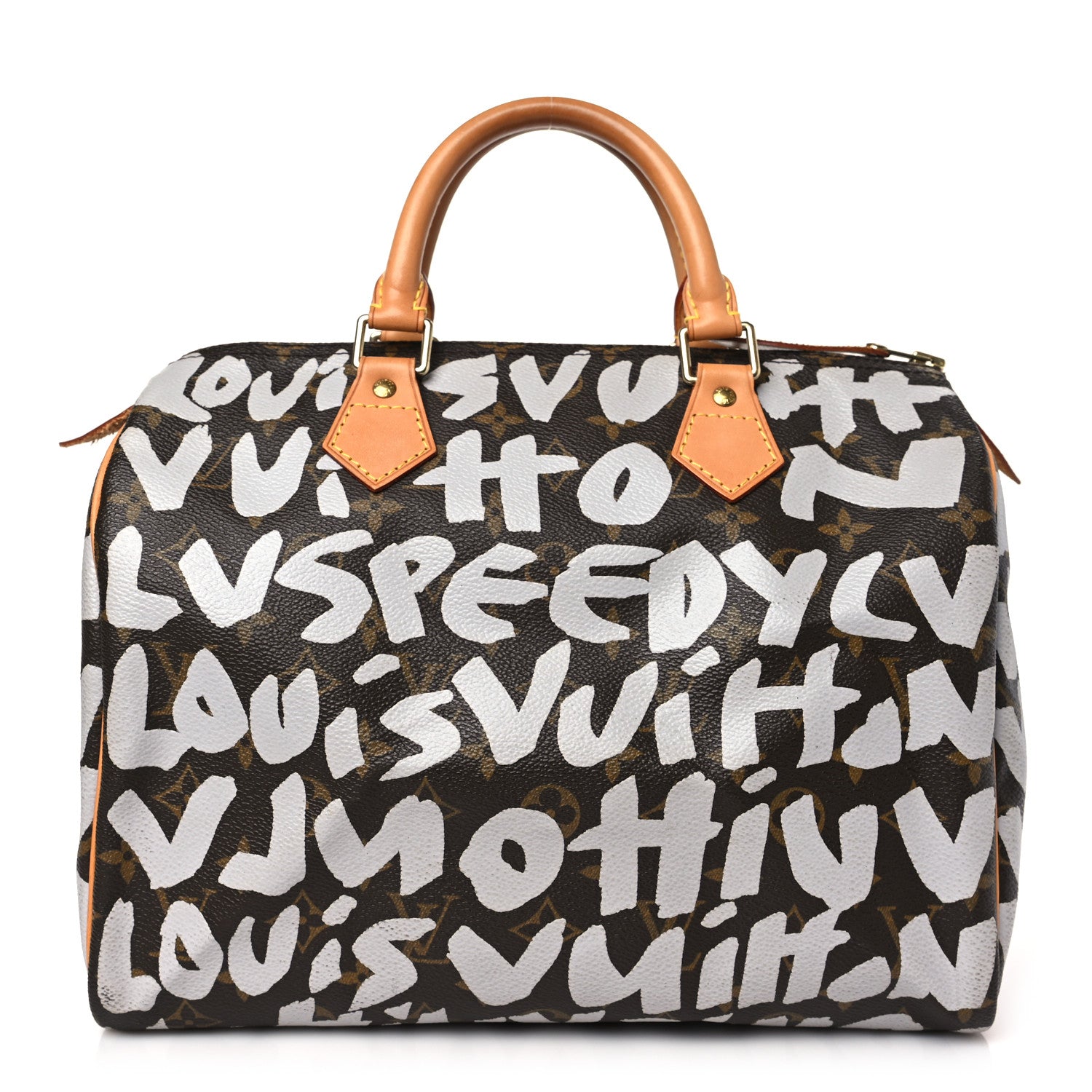 Louis Vuitton Monogram Graffiti Speedy 30 Silver 1 of 8