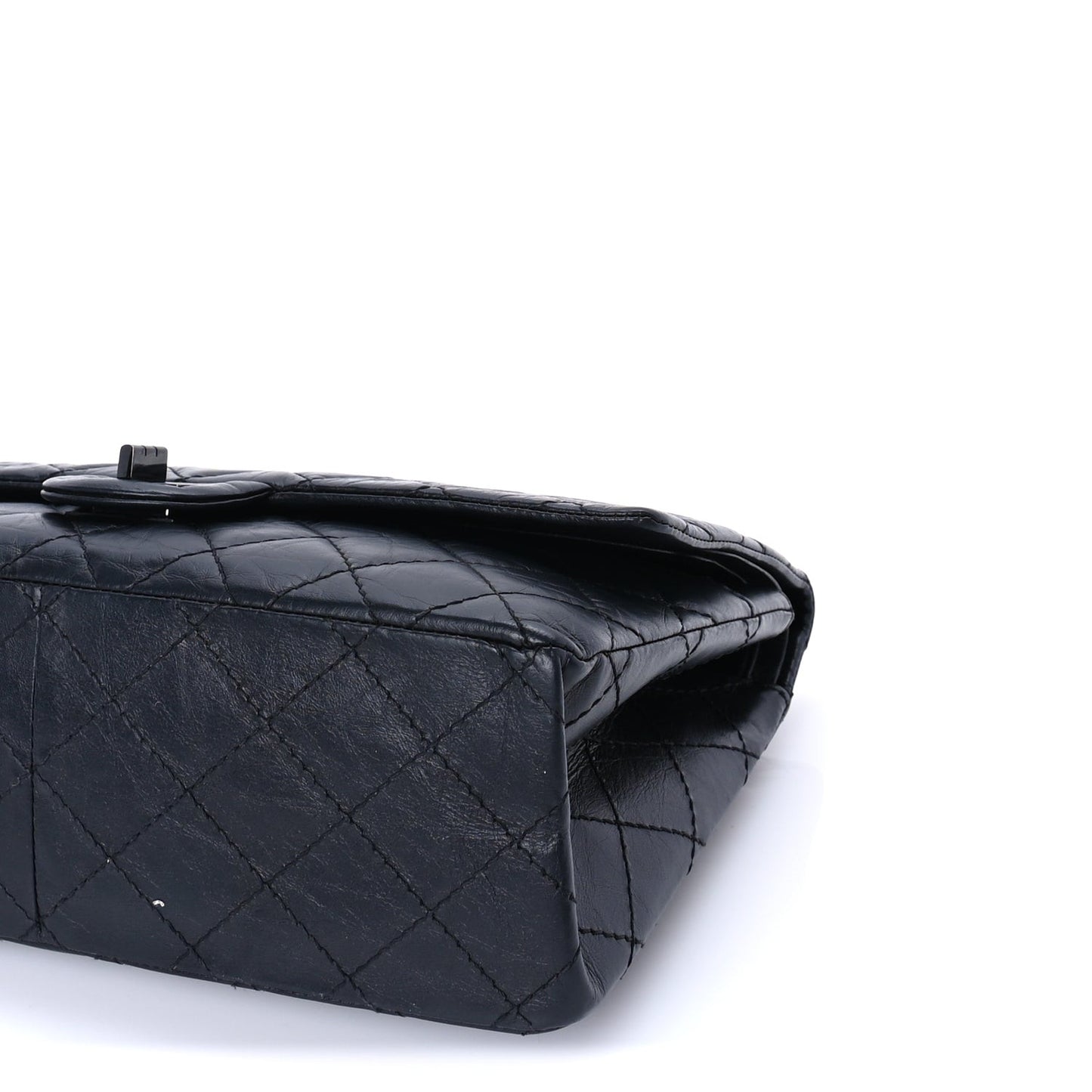 Aged Calfskin Quilted 2.55 Reissue 226 Flap So Black