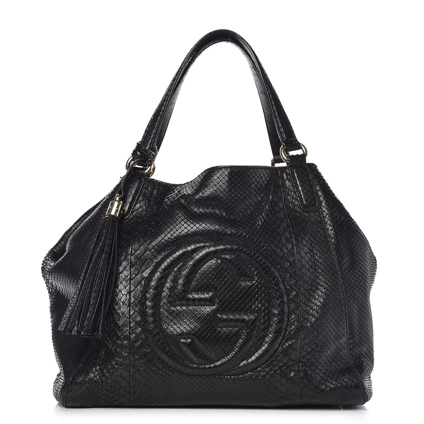 Python Medium Soho Shoulder Bag Black