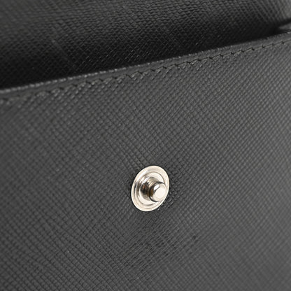 Prada Saffiano Racing Logo Patch Mini Bag Black 11 of 17