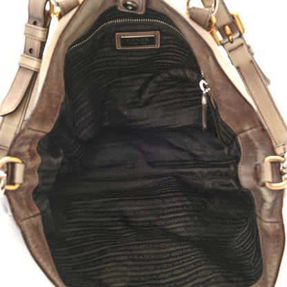 Prada Glace Calf Shoulder Bag Ardesia Fumo 5 of 12