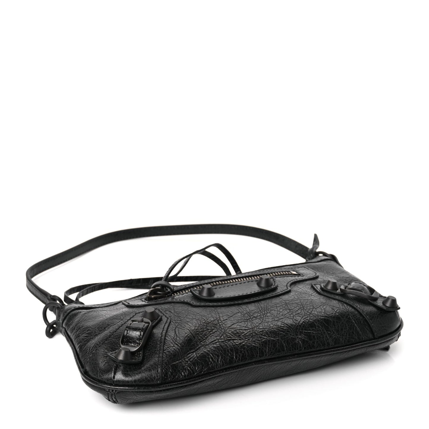 Agneau Arena Classic Hardware Le City Pouch On Strap Black