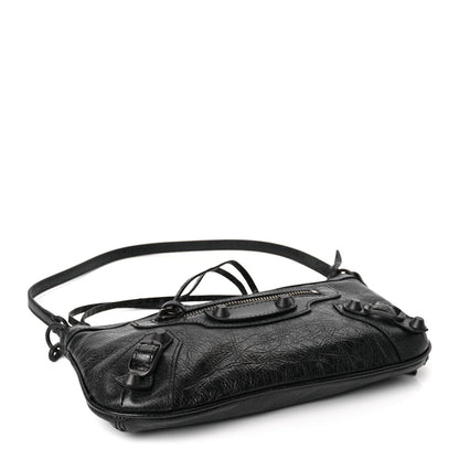 Balenciaga Agneau Arena Classic Hardware Le City Pouch On Strap Black 3 of 9