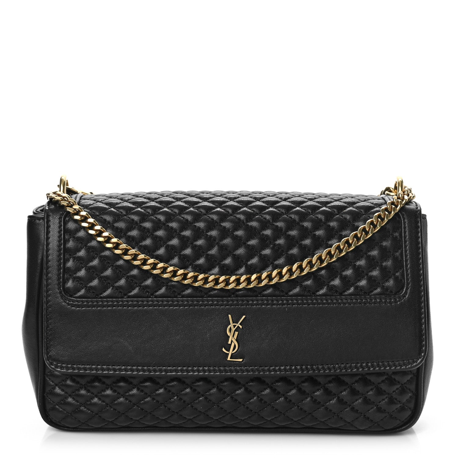 Saint Laurent Lambskin Quilted Victoire Shoulder Bag Black 1 of 7