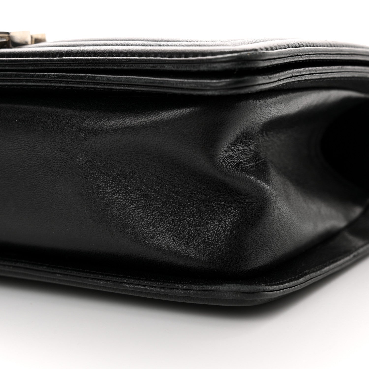 Chanel Lambskin Iridescent PVC Chevron Quilted Medium Boy Flap Black Silver 10 of 19