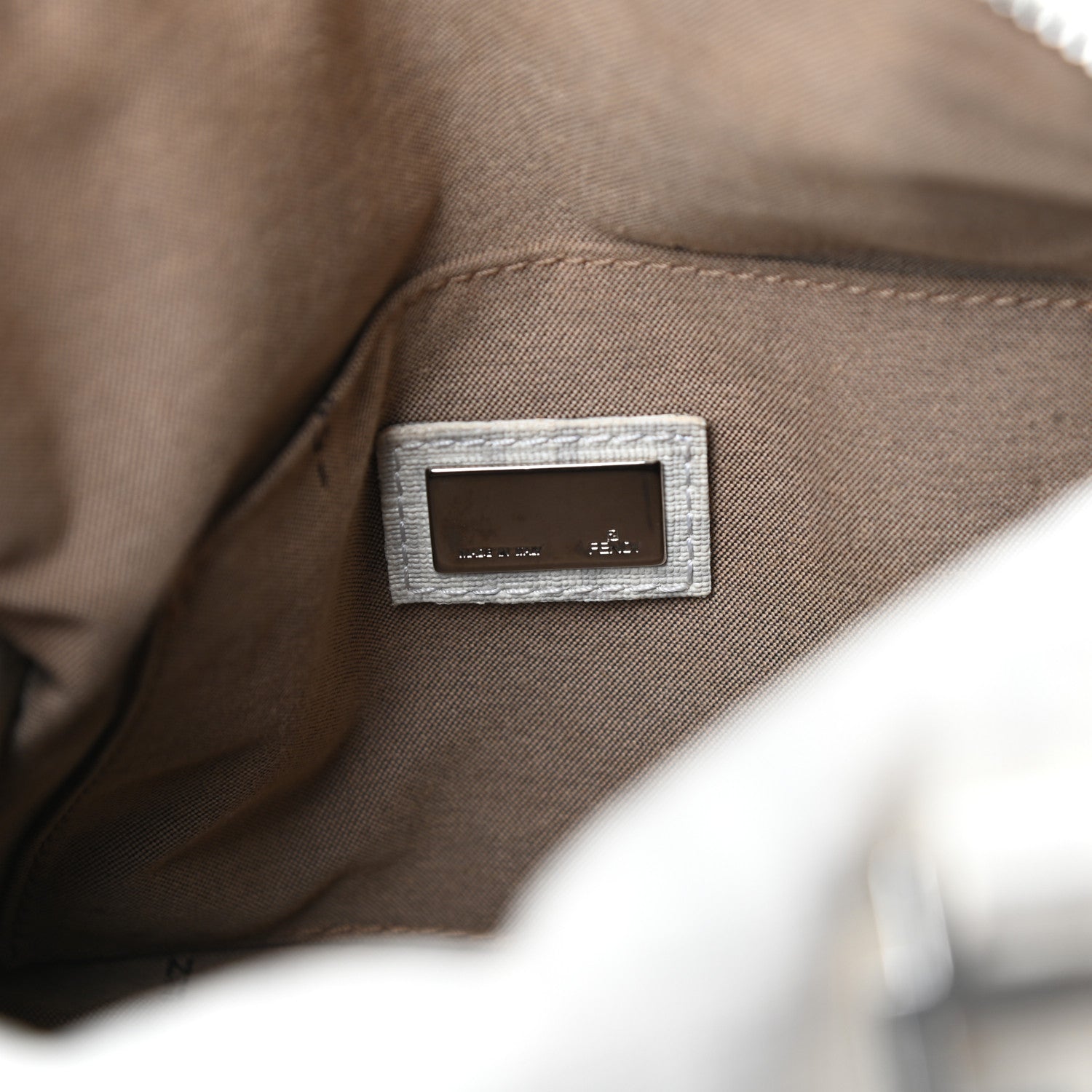 Fendi Zucchino Spalmati Forever Small Boston White 6 of 9