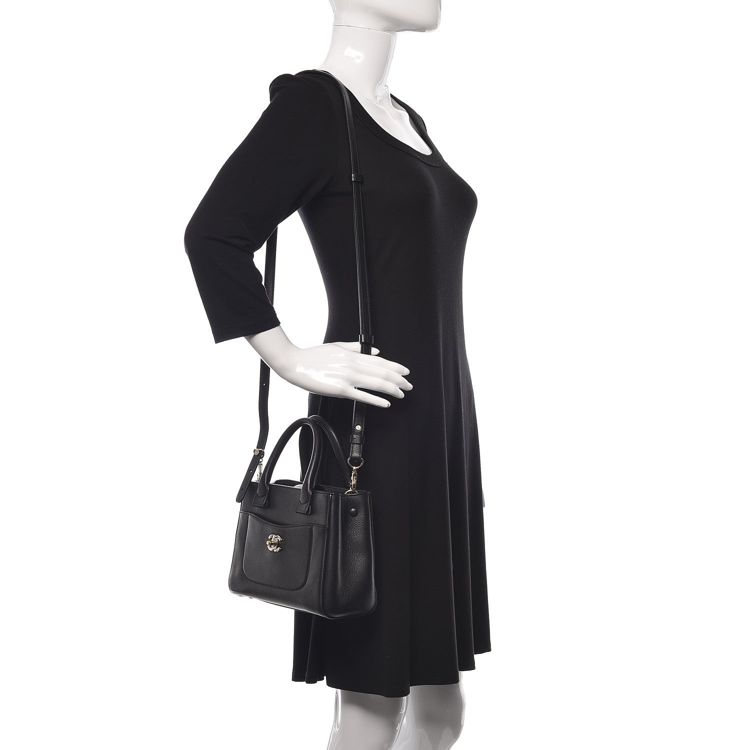 Chanel Grained Calfskin Mini Neo Executive Shopper Tote Black 2 of 16