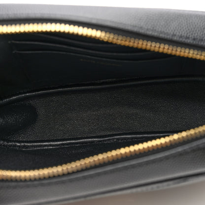 Saint Laurent Grain De Poudre Matelasse Monogram Mini Lou Camera Bag Black 5 of 9