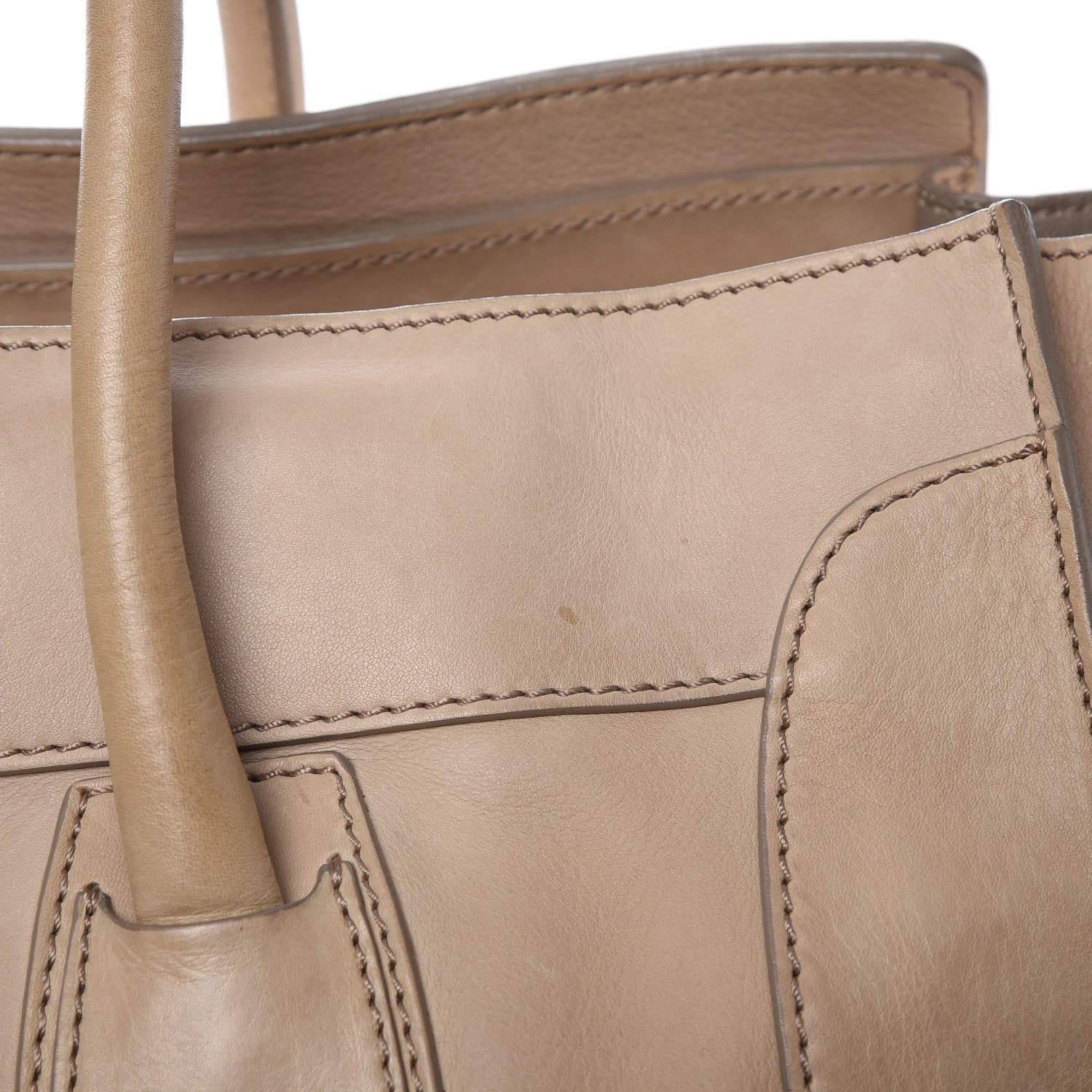 Celine Drummed Calfskin Medium Luggage Camel 10 of 21