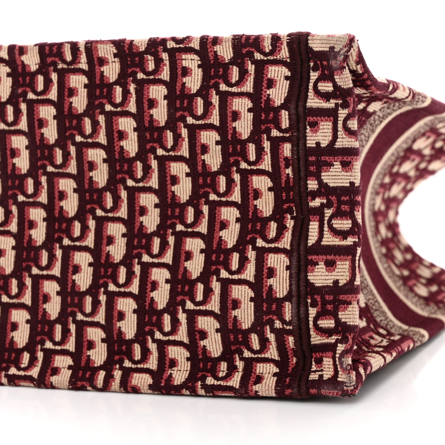 Oblique Medium Book Tote Burgundy Multicolor