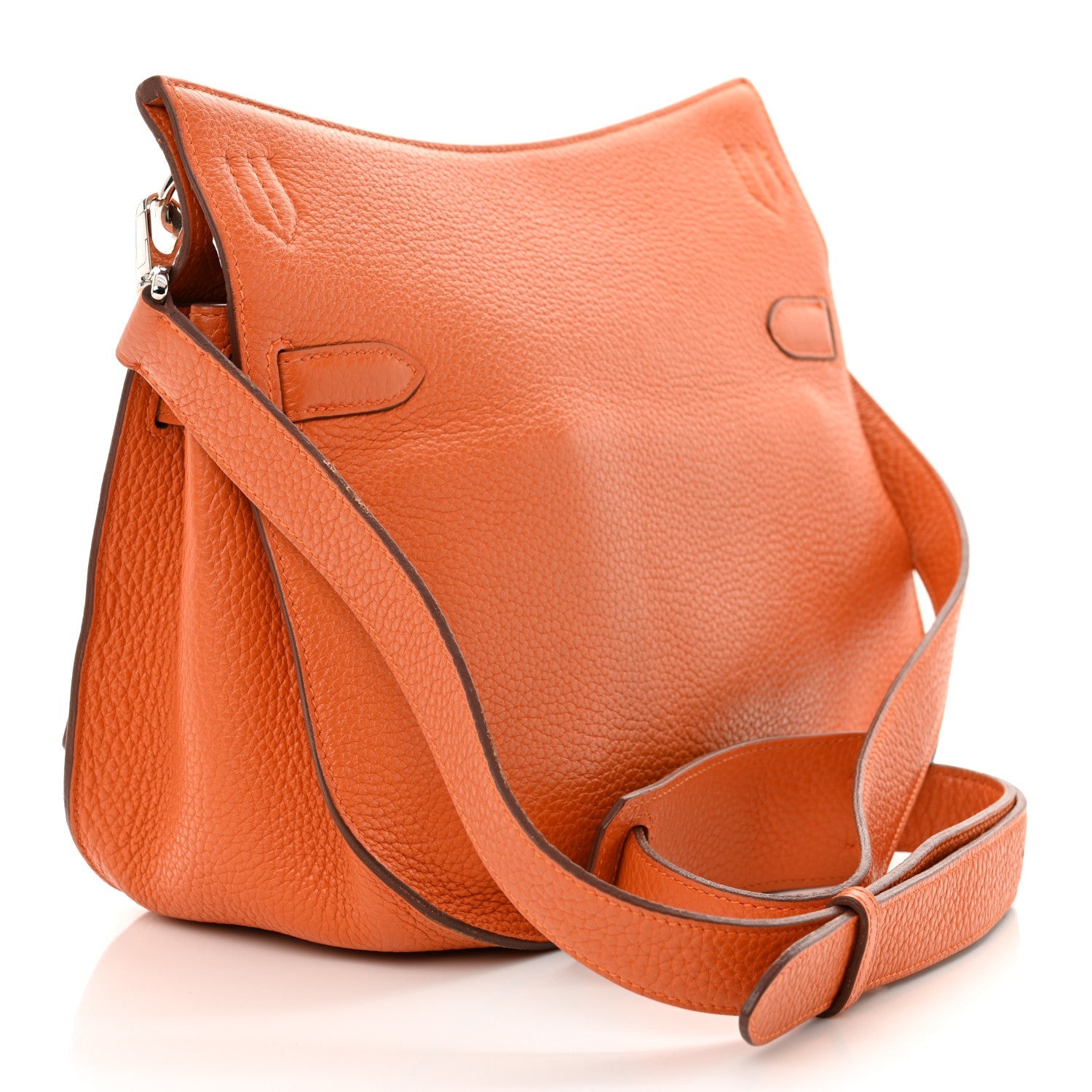 Hermes Taurillon Clemence Jypsiere 28 Orange 3 of 7