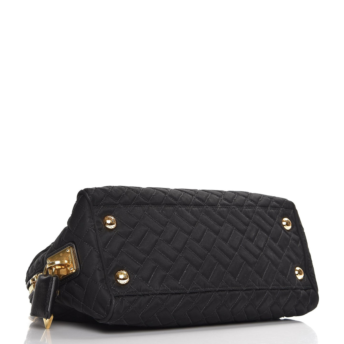 Nylon Tessuto Impuntu Quilted Flap Black