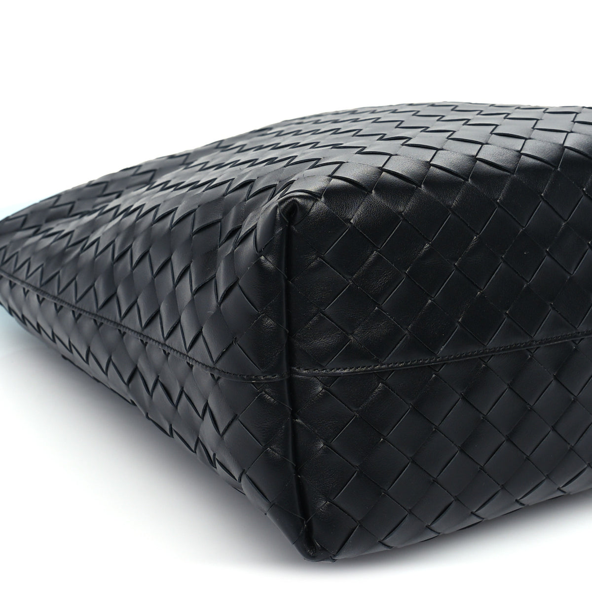 Bottega Veneta Nappa Intrecciato North South Tote Black Blue 7 of 8
