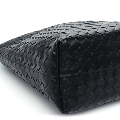 Bottega Veneta Nappa Intrecciato North South Tote Black Blue 7 of 8