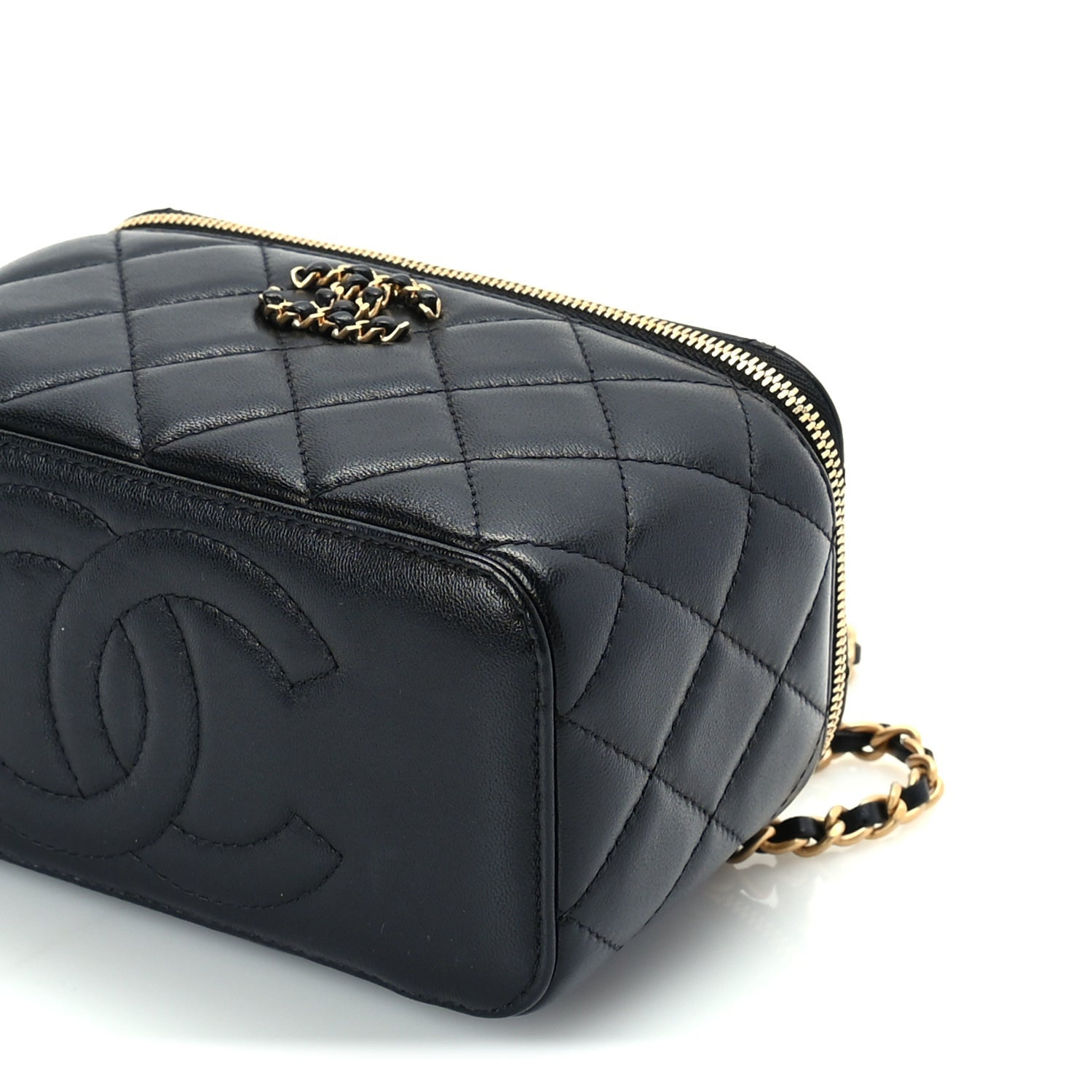 Chanel Lambskin Quilted 19 Pick Me Up Vanity Case  Black 9 of 9