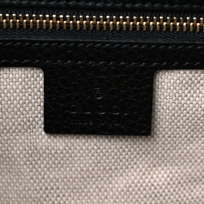 Gucci Pebbled Calfskin Medium Soho Top Handle Satchel Black 6 of 11